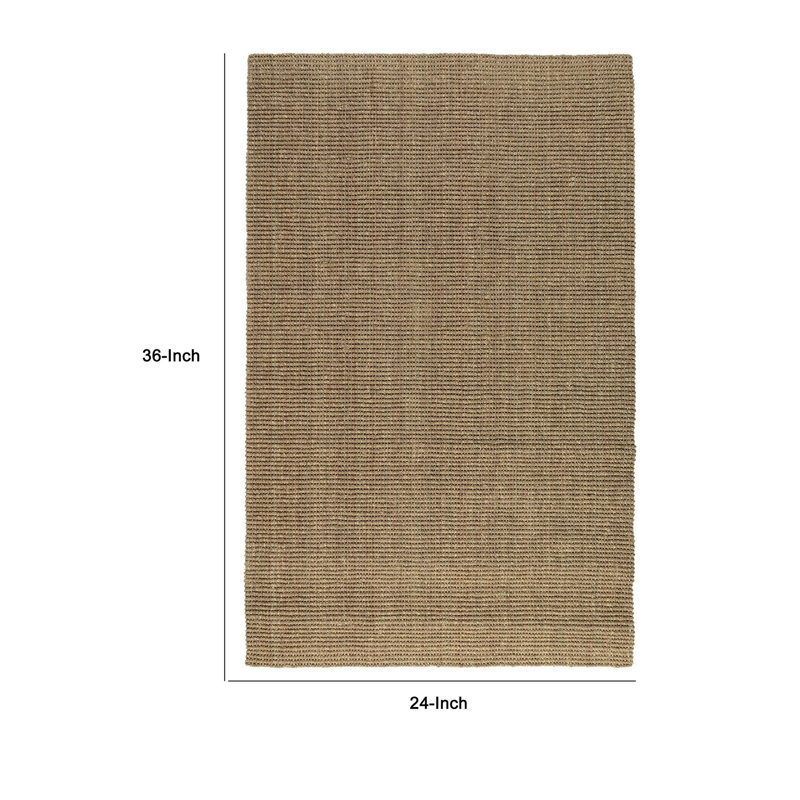 Tapis tissé à la main Quell 2 x 3, ruppie maritime naturelle, motif tressé