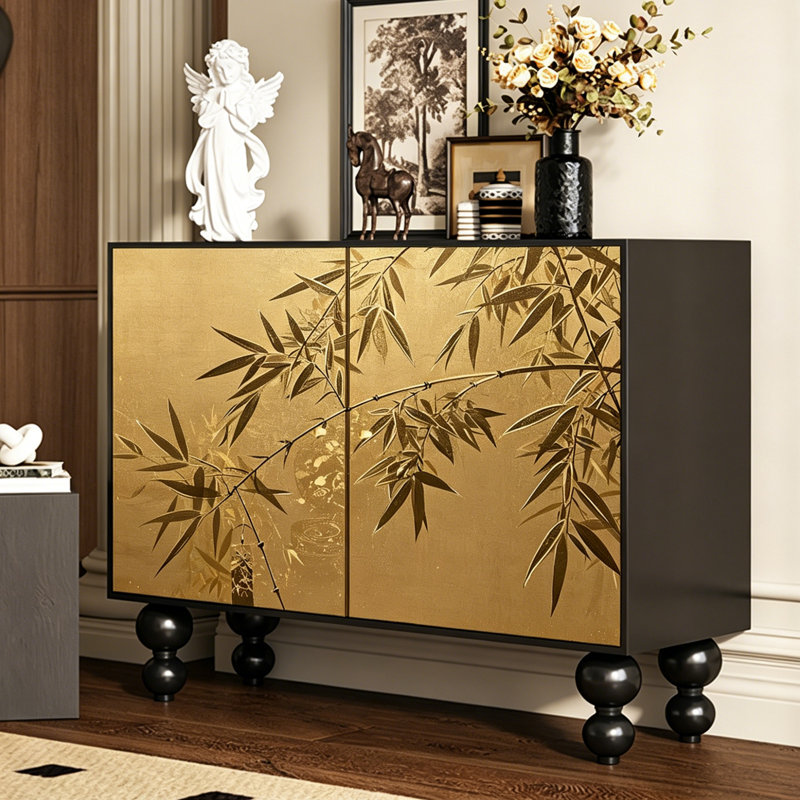 Vintage Solid Wood Storage Cabinet for Entry