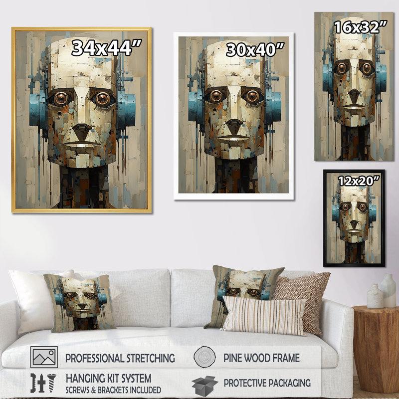 " The Art Of Robotics I ", Black Single Picture Framed, 40"H x 30"W x 1.5"D