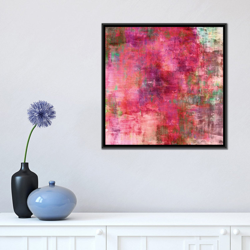 «In the Tropics» par Julia Di Sano, reproduction d'art sur toile tendue, H 18 po x l 18 po x P 1,5 po, Toile encadrée noire