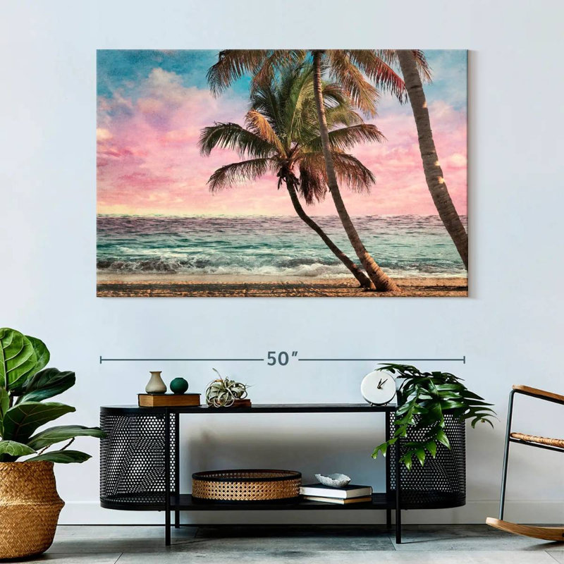 Plage envoûtante, reproduction sur toile, H 34 po x l 51 po x P 1,25 po