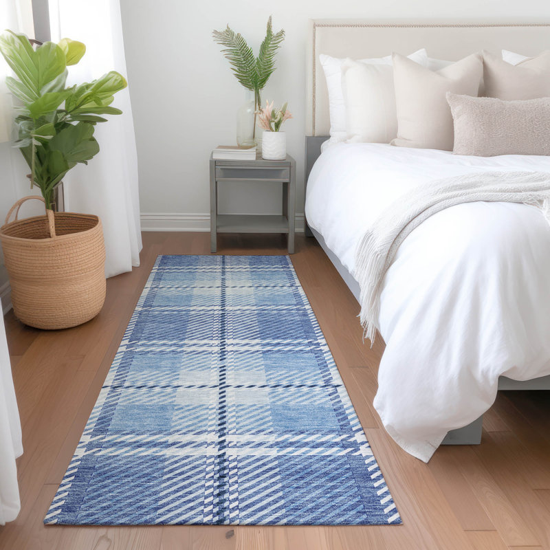 Premium Machine Washable Prisco Denim Rug, Runner 2'3" x 7'6"