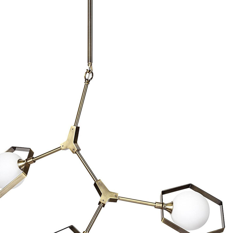 3 - Light Steel Chandelier