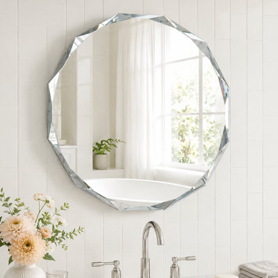 Miroir de salle de bain biseauté sans cadre