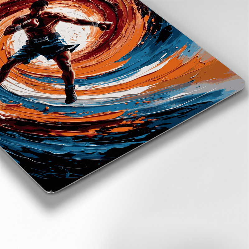 Art mural en métal Sports Kickboxing