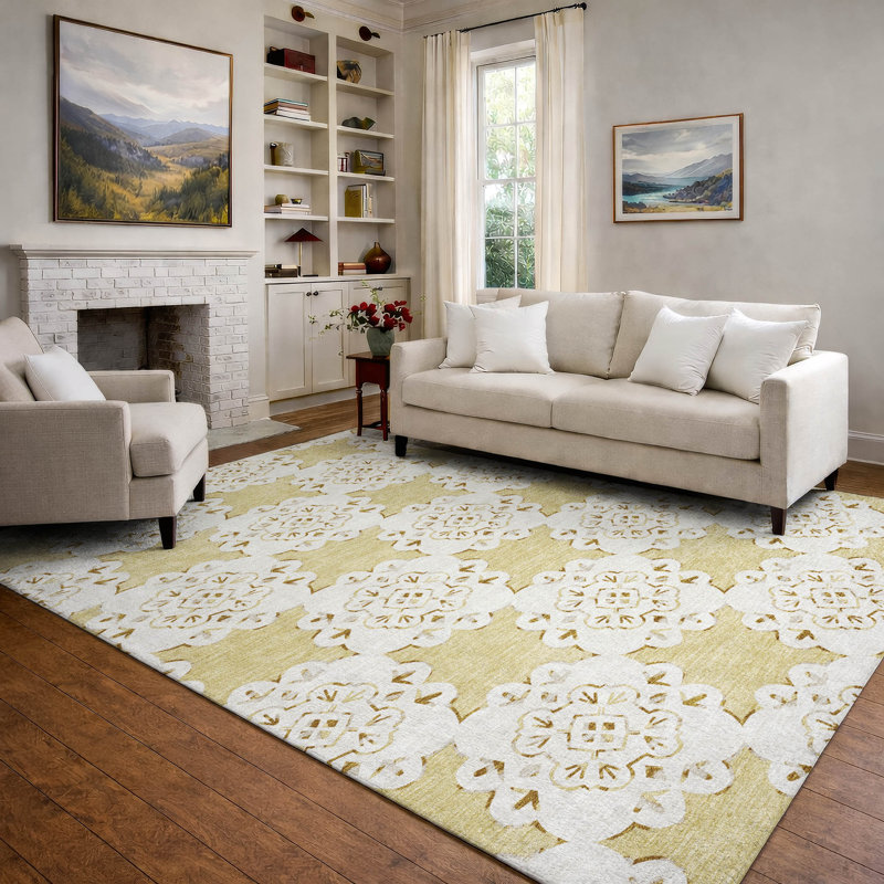 Tapis décontracté de qualité supérieure Mayfield, Blé, 3 pi x 5 pi