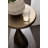Auclair Sculptural Round Metal Side Table