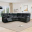 Idou Manual Reclining Faux Leather Sectional