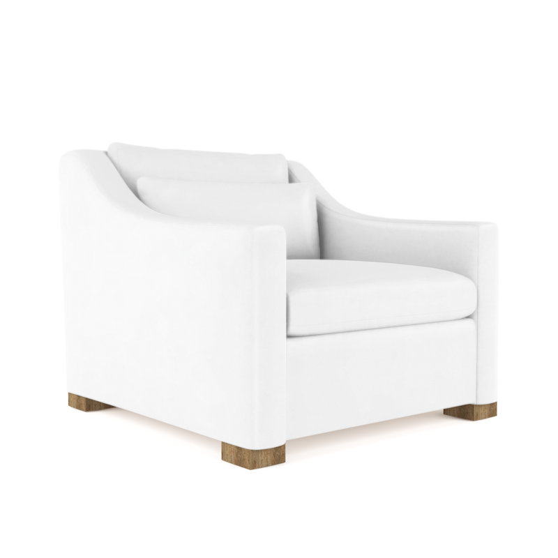 Crosby Armchair, 32.5" H x 35" W x 38" D, Plush Velvet Blue Print, Ebony