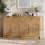 Buffet moderne à cannelures avec 2 tiroirs et étagères réglables, meuble de rangement à 4 portes cintrées, dosseret de cuisine, salon, entrée-133767531