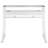 2-Drawer Writing Desk, Glossy White and Chrome