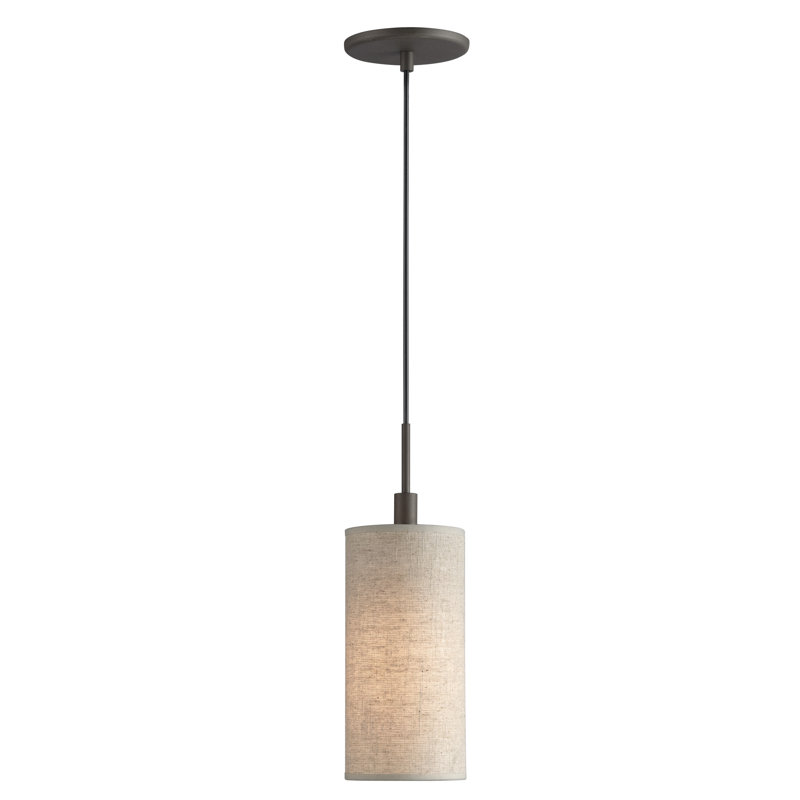 1 - Light Single Pendant, Bronze, Mosaic Mirror