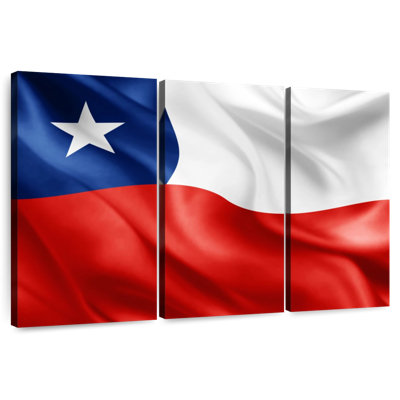 Waving Chile Flag