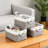 Large Fabric Storage Bins With Handles, Foldable Canvas Storage Box Organizer For Closet, Nursery, Laundry And Home Organization, Sturdy Collapsible Design, 4-Pack Set