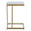 Table en C en porte-à-faux avec plateau en marbre unique