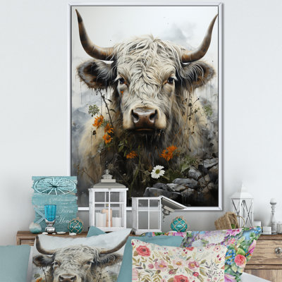 «Floral Yak Profile I», reproduction sur toile