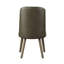 Chaises d'appoint grises (paire) - Revêtement en cuir synthétique, dossier haut, sans accoudoirs, siège d'une largeur de 21 po, capacité de 220 lb pour 2 fauteuils, hauteur du produit de 39 po et chêne