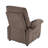 160°Recliner Chair for Elderly Seniors-Manual Push Back Reclining Chair with 8-Point Massage & Heating, Plush Chenille Fabric & Remote Control, Side Storage Pockets for Living Room, Bedroom, Brown