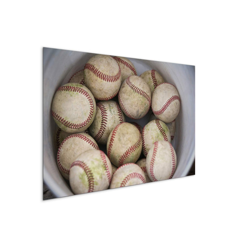 Baseballs by Art Studio 53×80 cm MetalArt Materic Aluminum Satin Effect, Frameless Panel, Lightweight Ready to Hang