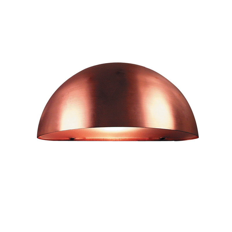 Scorpius Outdoor Bulkhead Light, 10cm H x 20cm W x 10cm D, Copper