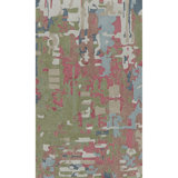 Cascades Hand-Tufted Indoor Rug Abstract Impressionist Pink Green Blue 