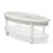 Monaco - Oval Coffee Table - Tray Insert - Blanc Finish