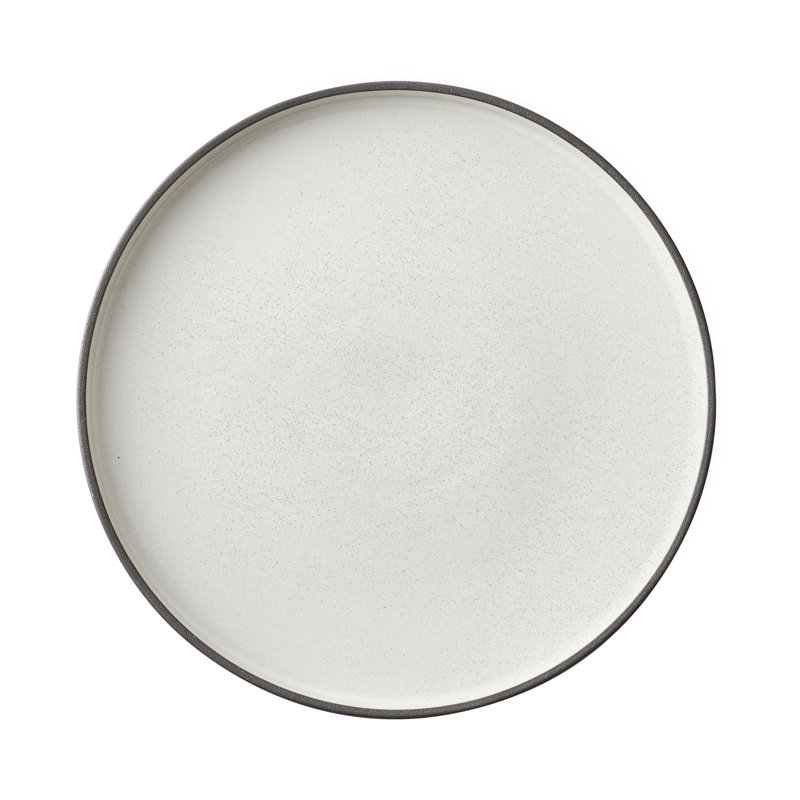Assiette ronde blanche 6 1/4 po Moira, Blanc poussière
