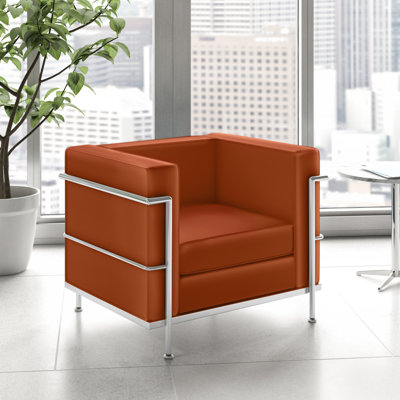 Fauteuil en similicuir avec barre double