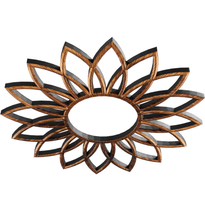 Médaillon de plafond 16 po x 16 po x P 5 5/8 po x P 1/2 po Daisy, H 16 po x l 16 po x P 0,5 po, Cuivre antique