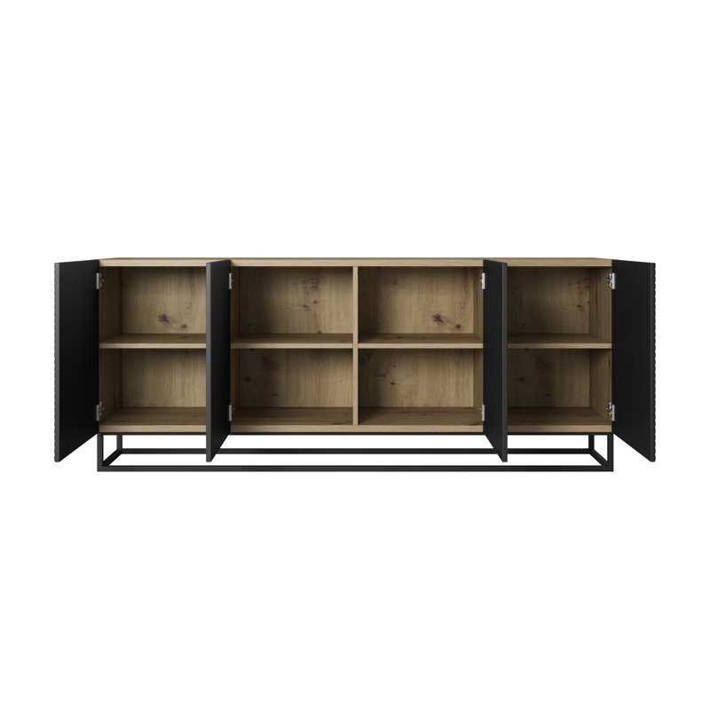Mehrunisha 200cm Sideboard, Artisan/Black