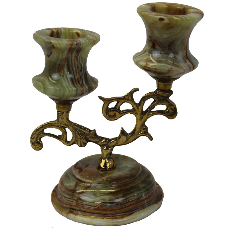 5'' H Brass Tabletop Candlestick