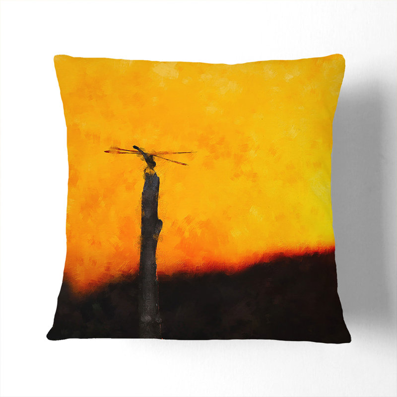 Dragonfly Vol.2 Scatter Cushion, 55cm H x 55cm W x 20cm D, Black