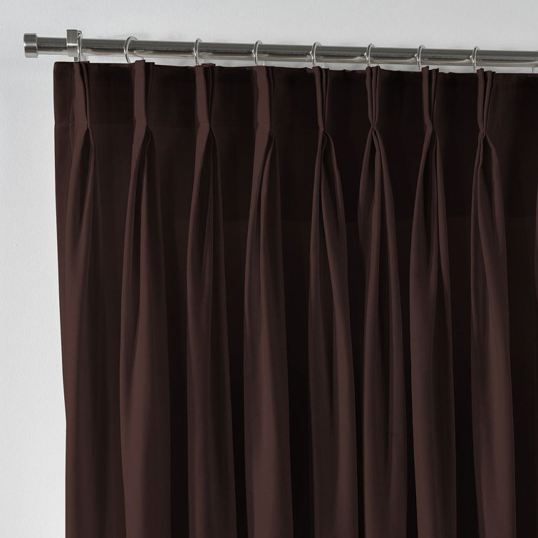 Pinch Pleated Room Darkening Extra Long & Extra Wide Decorative Curtain - Single Panel