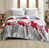 Motif floral gris / rouge est en rupture de stock