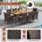 8-Person PE Wicker Patio Dining Set with Acacia Wood Tabletop-1013516642