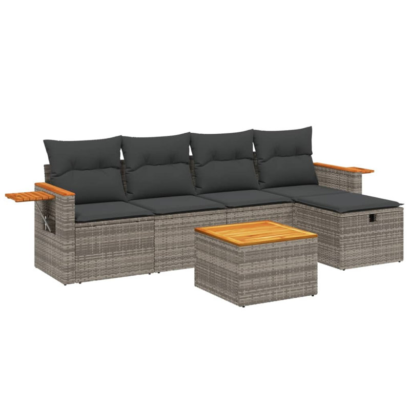 Ensemble de canapé de jardin Vidaxl gris
