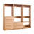 Dee Walk In Closet, Modular Freestanding Storage 4 Shelf 3 Rods, Brown-111735037