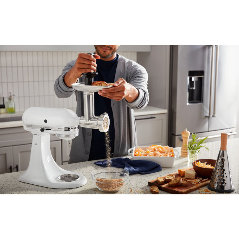 Batteur sur socle à tête inclinable de 5 pte Artisan® de KitchenAid®, Blanc