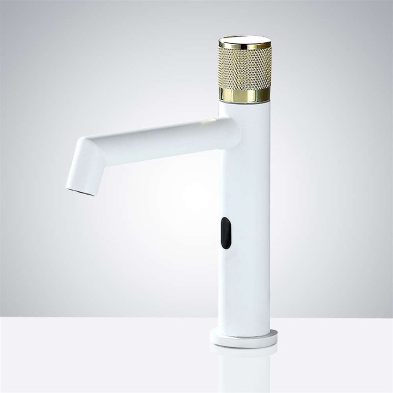 White Smart Wave Touchless Washbasin Faucet Modern Hygienic and Convenient