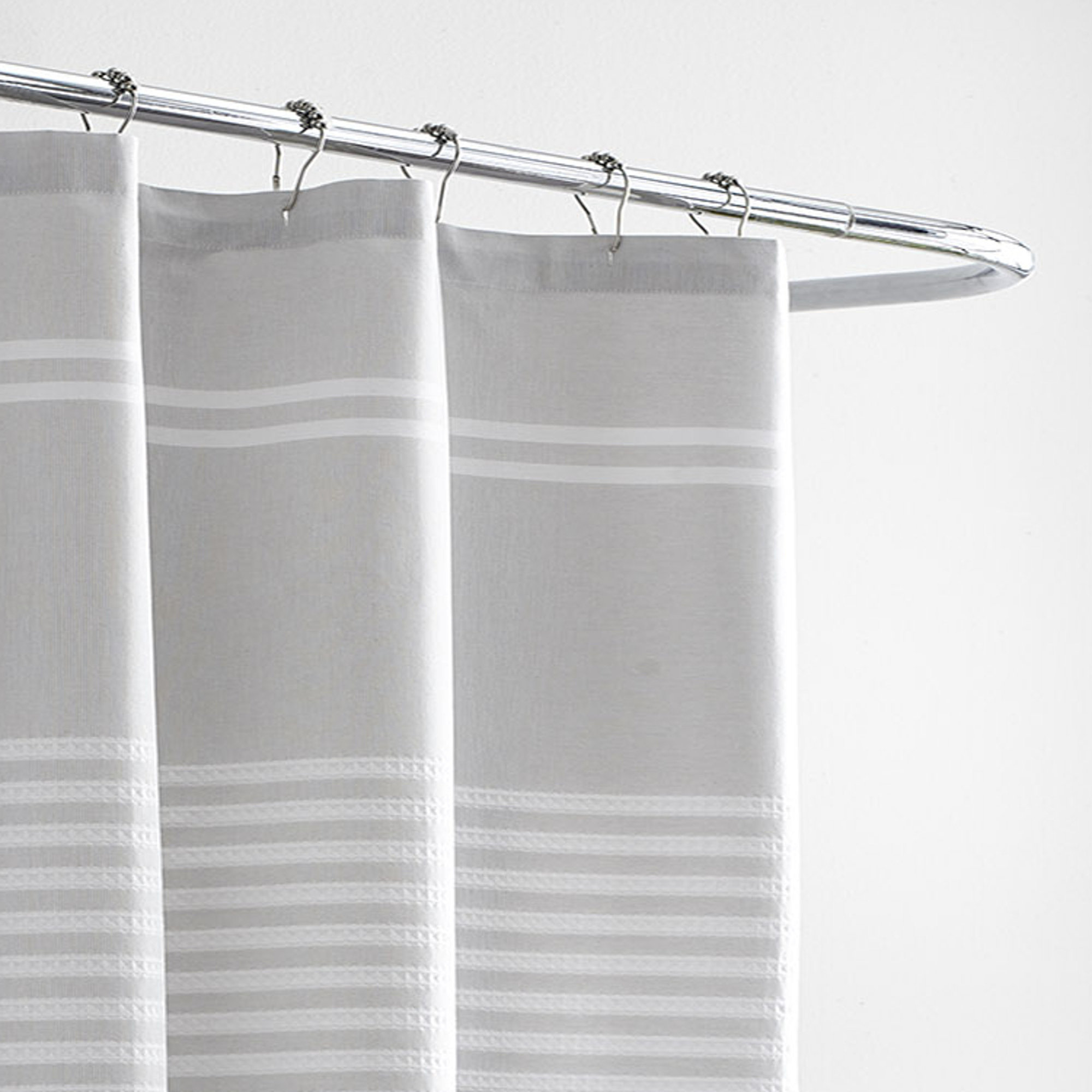 Vera Wang Seersucker Striped Shower Curtain - Thumbnail 3