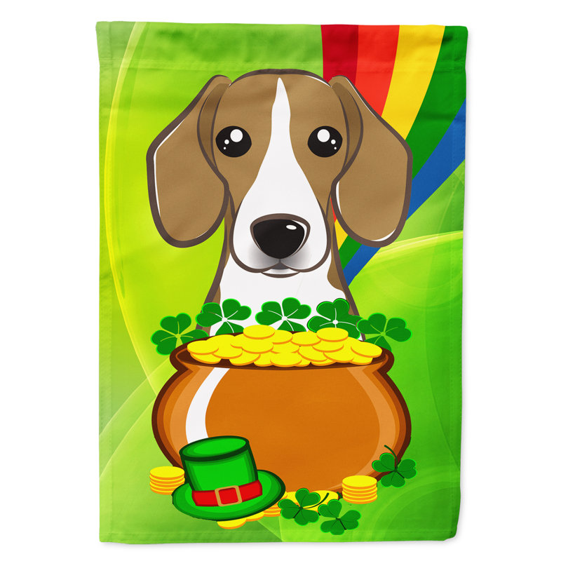 Drapeau de jardin Arella St. Patrick's, Beagle