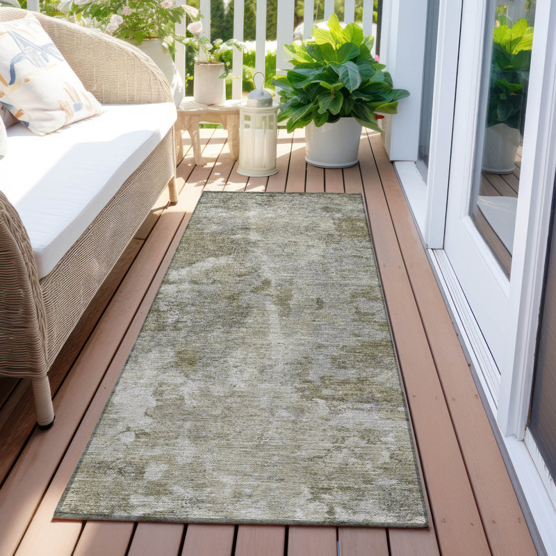 Abstract Indoor / Outdoor Rug, Runner 2'3" x 7'6"