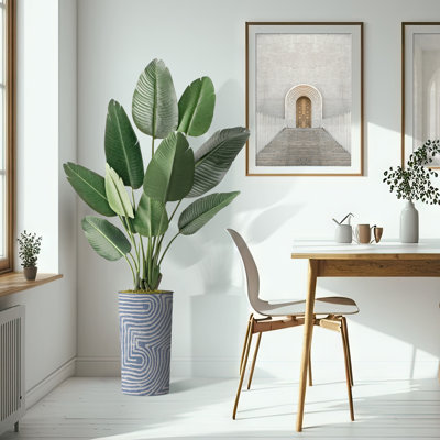 Arbre artificiel dans un pot de fleurs, arbre en soie Fake Bird