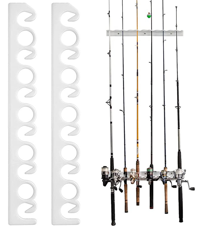 Coldcreek Outfitters Universal Fishing Rod Rack, Fishing Gear, Fishing Accessories, Rod Holder, Pole Storage, Wall Mount, Cieling Mount, 24 L x 3 W