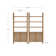 Arched 3-Tier Bookshelf With Seagrass Cabinet Base