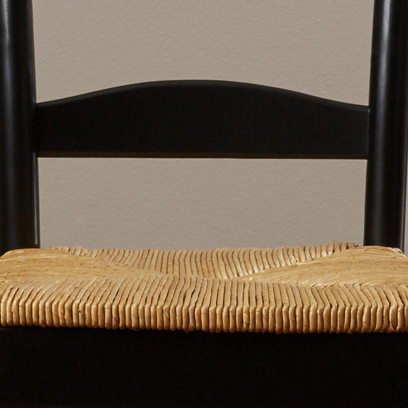 Chaise d'appoint à dossier échelle Amasya, Noir