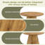 Table basse de style médiéval-moderne, avec placage en grain de bois, table basse ronde classique et ensemble de tables d'appoint-922231407