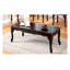 Table basse 3 pièces avec pieds en cabriole de style cerisier foncé de style traditionnel et conception complexe 1 table basse 2 tables de bout