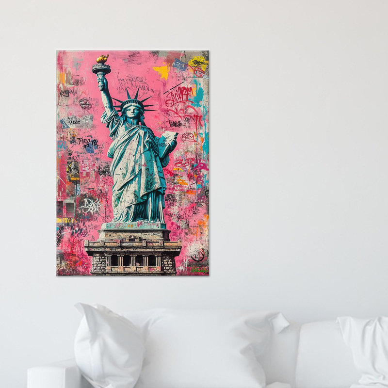 Impression sur toile graffiti imprimé sur toile: décor urbain moderne, toile tendue 1P, 63 po H x 43,3 po l