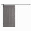 Porte de grange en bois manufacturé à panneaux en PVC avec trousse de quincaillerie-91154255-91154253